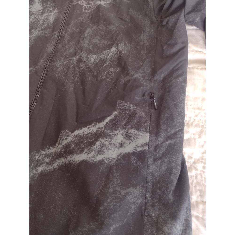 Uniqlo Peter Saville Datalife Design Windbreaker Jacket Black Grey Full Zip Sz S - Picture 7 of 9